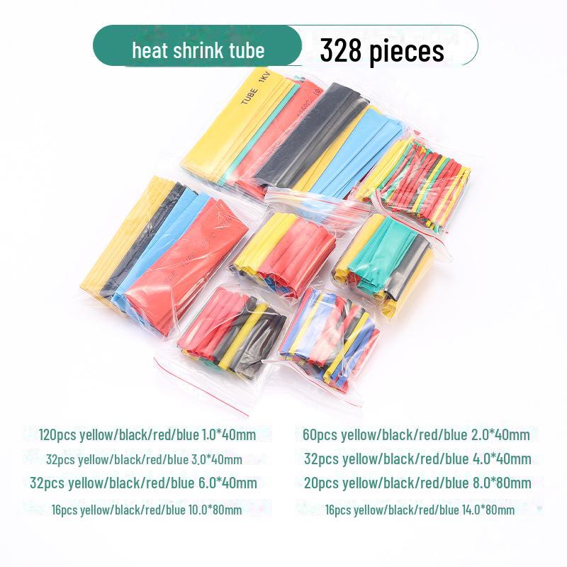 328 Heat Shrink Tubes for Electrical and Data Line Maintenance, 2:1 Ratio