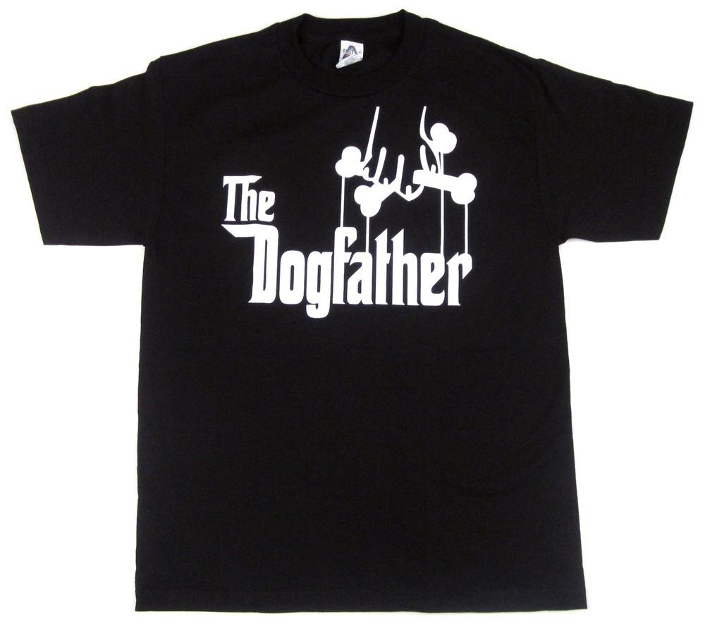 Футболка DOGFATHER Владелец Собаки Смешная Взрослый Юмор Пародия на Крестного Отца Мужская Новая Унисекс Футболка