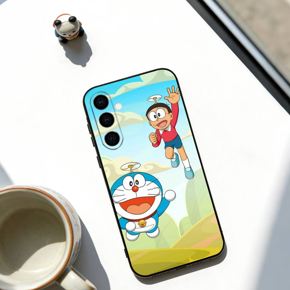Nobita Nobi Phone Case For Samsung Galaxy A73,A72,A71,A70,A53,A52,A51,Soft Black Cover