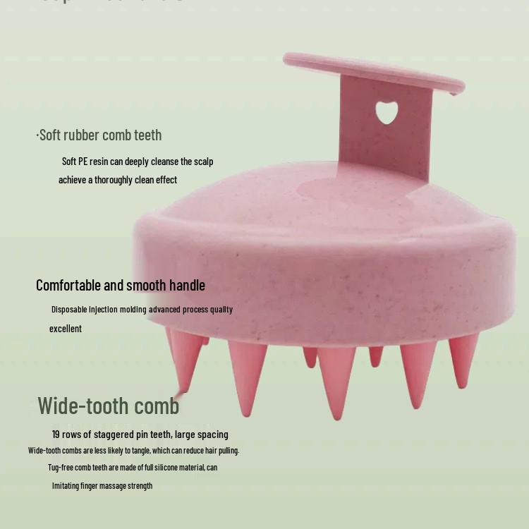 Набор шампуня и массажной щетки для кожи головы из пшеничной соломы для окрашивания и ополаскивания волос