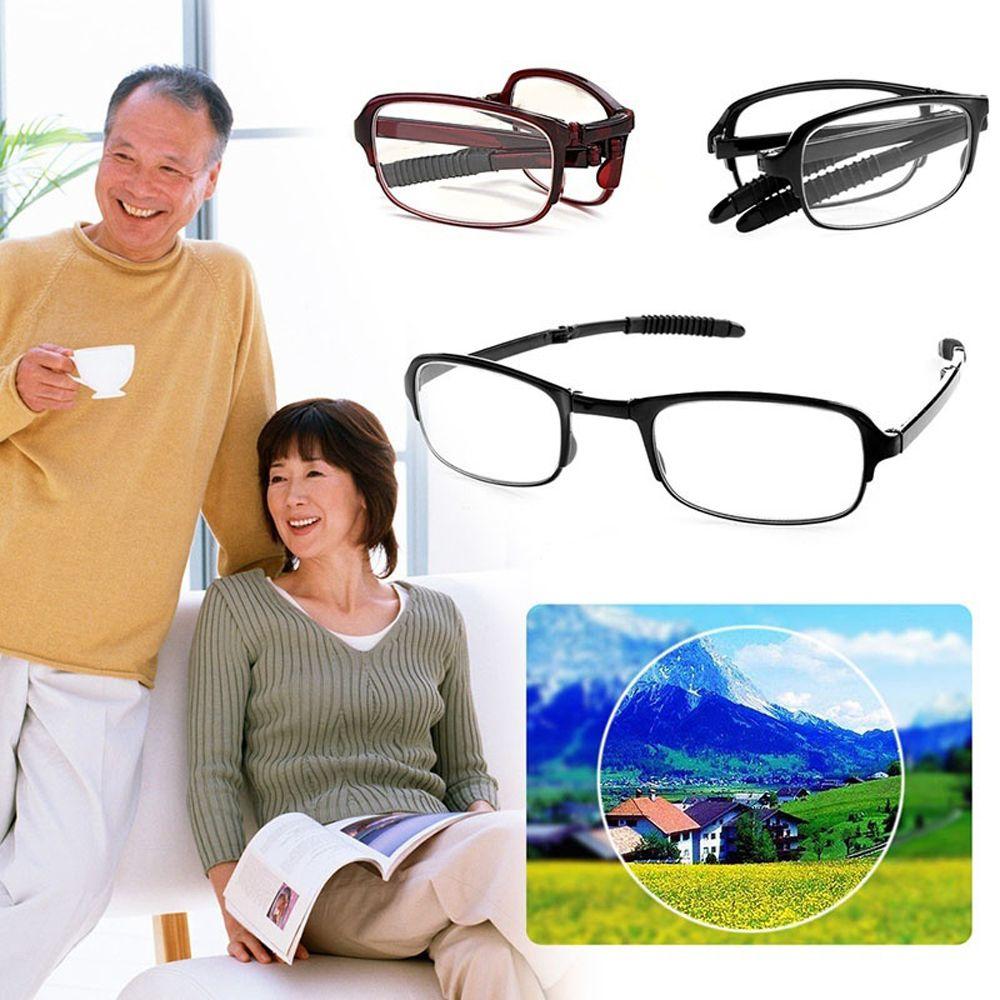 Портативные увеличительные очки в металлическом каркасе с футляром, очки для чтения, складные очки