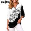 Women's Fashion Casual Summer Long Sleeve V-Neck Blouses & Shirts