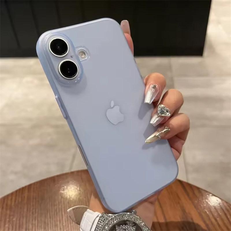 Ultra Thin TPU Case For iPhone 16 15 14 13 12 Pro Max Matte Cover For iPhone 16 Plus Slim Clear Shockproof Cases