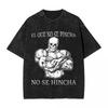 Calacas Chidas Gym Fitness Con Frases Sarcasticas Стираная футболка Мужская Женская Винтажные футболки Топы Повседневная Унисекс