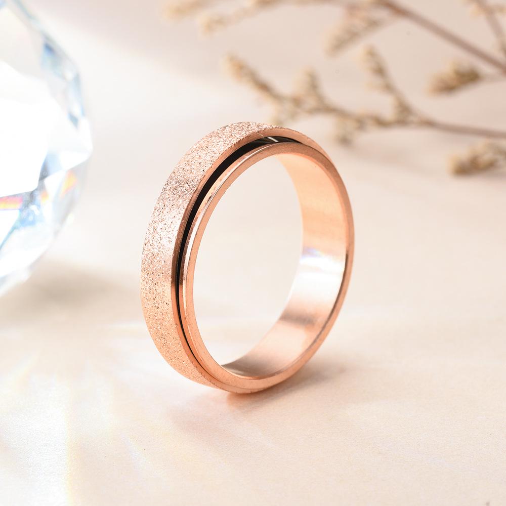 Семицветное матовое вращающееся кольцо из титановой стали