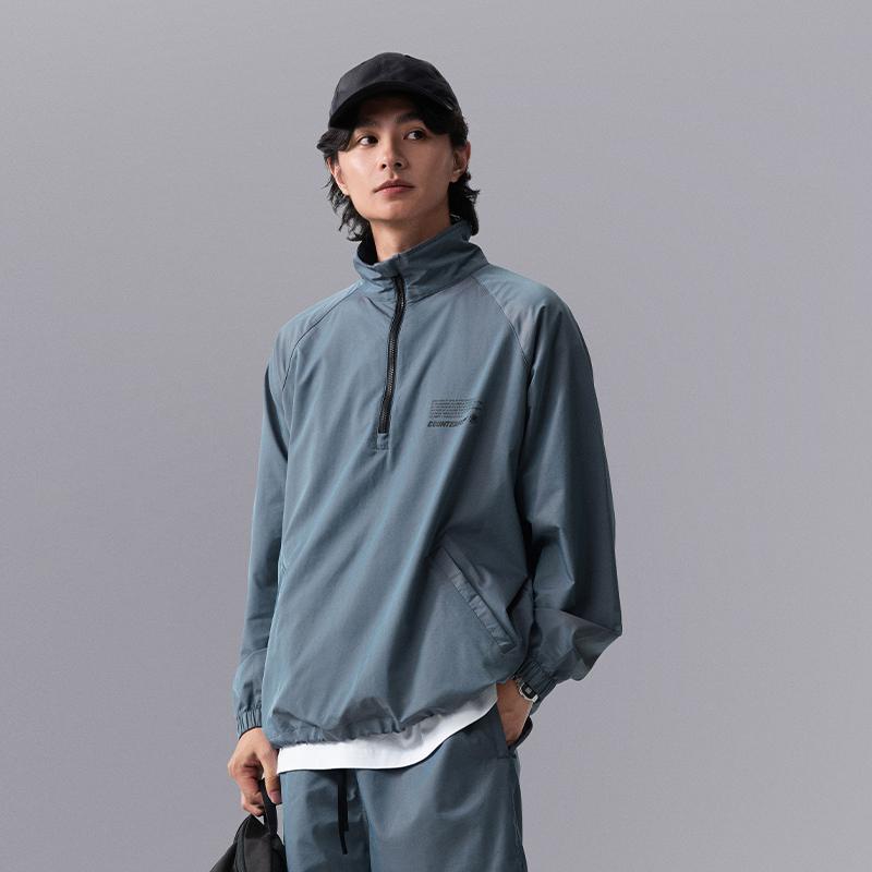 Li Ning CF Playful Attitude Letter Print Stand воротник свободный пуловер куртка мужские куртки AJDU251-4