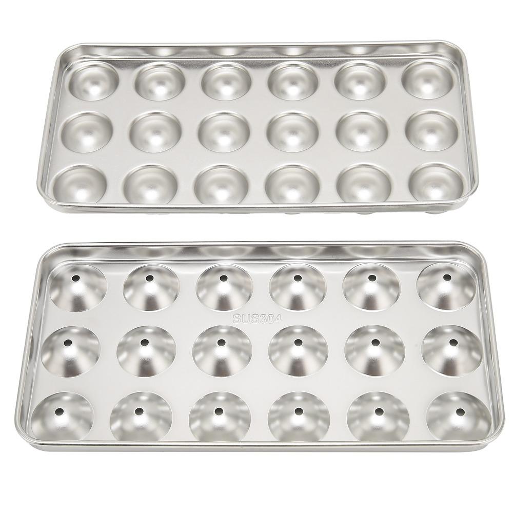 2 Piece 304 Stainless Steel Stainless Steel Ice Tray With Lid Ice Cube Tray Ice Cube Mold Bar