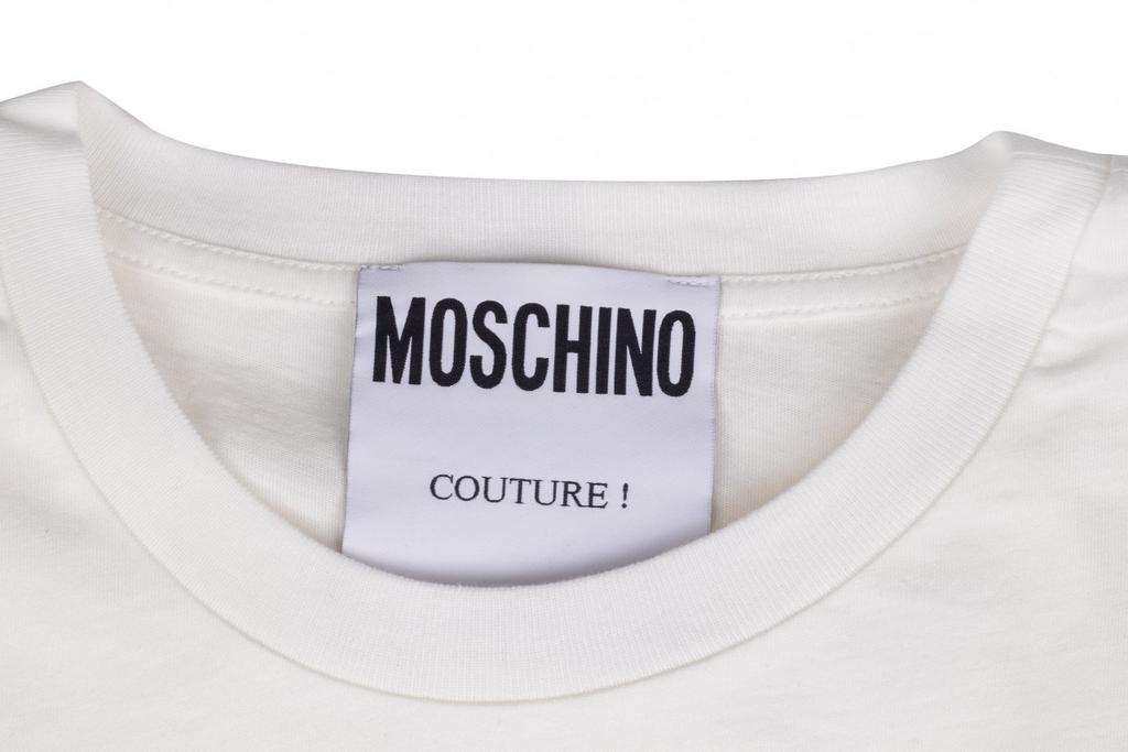 Moschino couture luxury men's t-shirt white -50% - Size: XL
