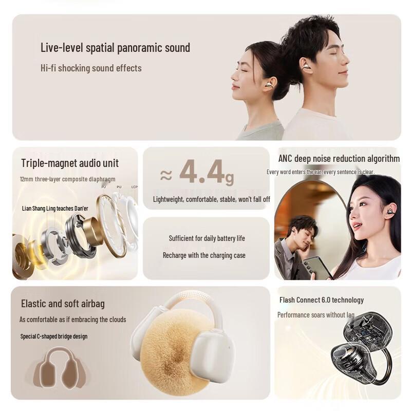 Philips TAQ2020 Wireless Open-Ear Clip Sports Earphones