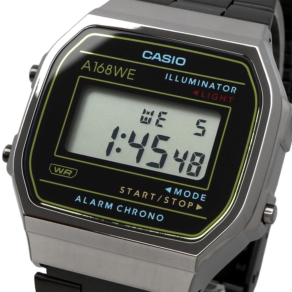 Casio Цифровые часы, Серия Винтаж Цвета Наследия, A168WEHB-1A, Мужские, Женские и Детские, Черные, Модель для зарубежного рынка [Параллельный импорт]