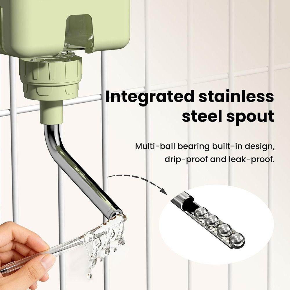 Leak-Proof Animal Water Bottle No-Drip Dog Water Dispenser for Crates/Cages Accessories