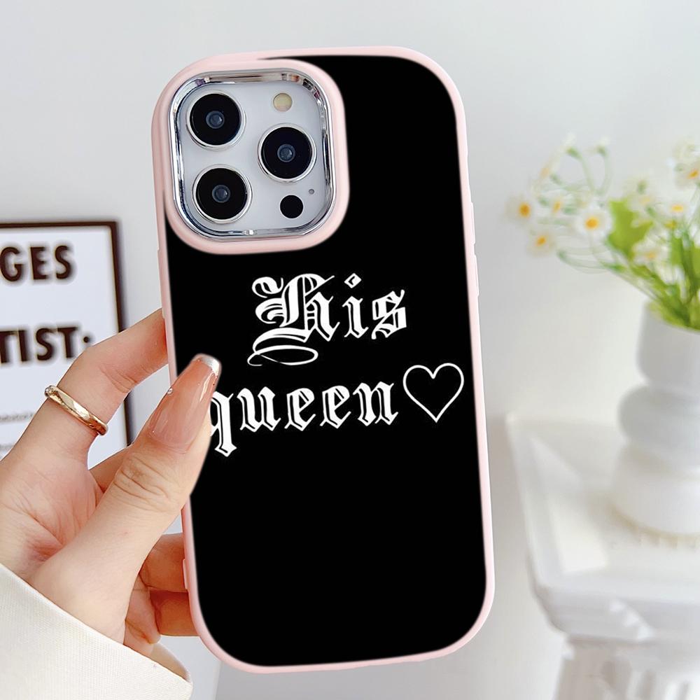 LZ29 Королева король корона пара мягкий чехол для телефона Samsung S24 Ultra S23 Plus S21 FE A16 A54 A34 A05 Infinix Hot 40 30i защита объектива противоударный чехол