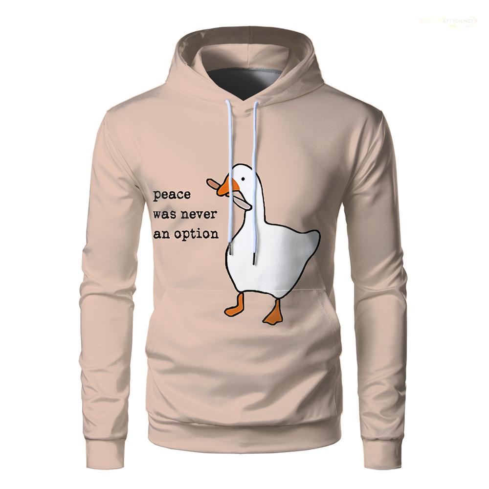 Мир никогда не был вариантом. Толстовки с капюшоном для мужчин Goose. Модные повседневные зеленые толстовки с изображением животных для мальчиков и девочек. Забавный пуловер с капюшоном.