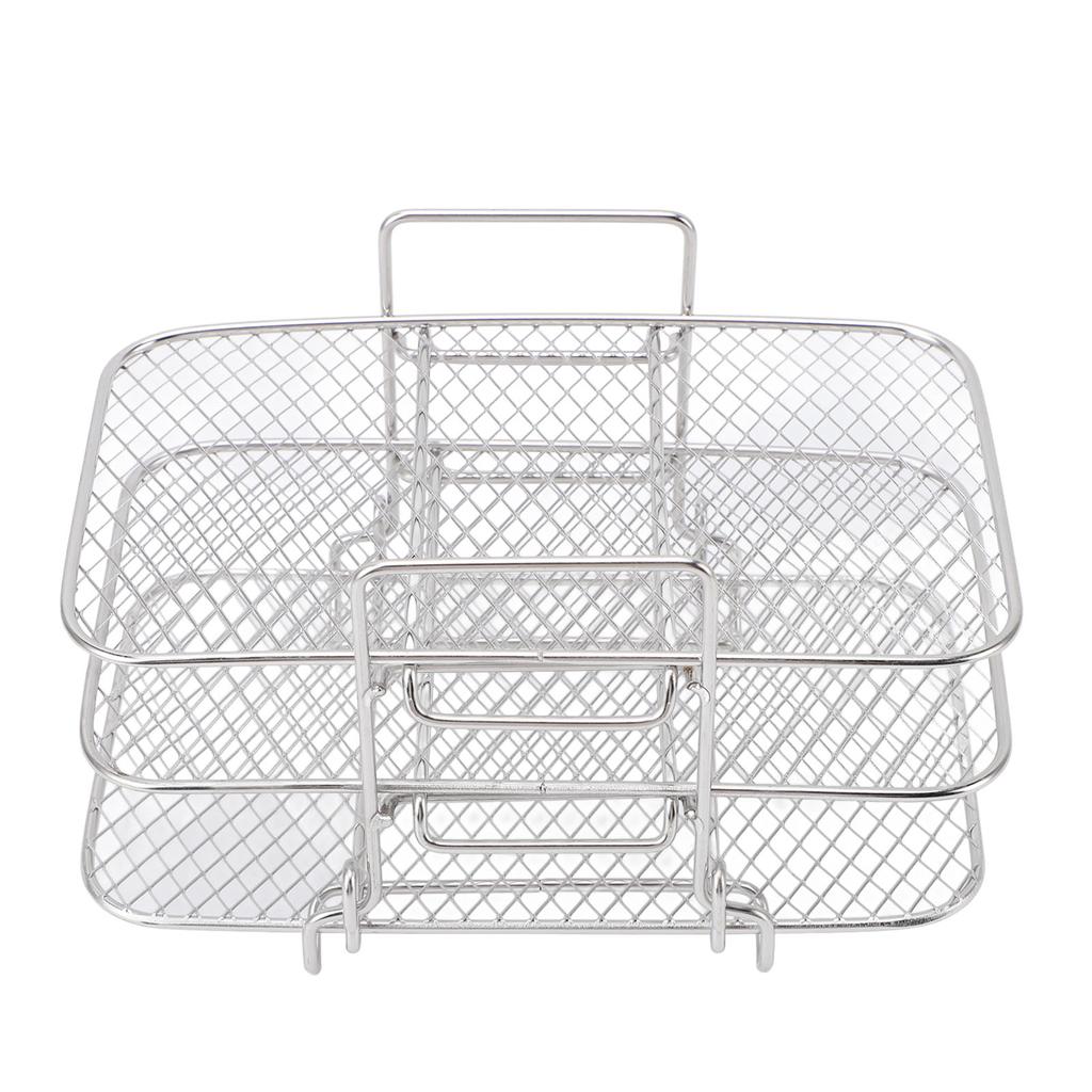 3-ярусная стойка для фритюрницы, штабелируемая, из нержавеющей стали  304, стойка для дегидратора, съемная многоярусная решетка для гриля