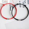 1 /2pcs Adjustable Black Red Leather Rope Bracelet Couple Jewelry Handmade Braided Charm Bracelet Women Men Thread Jewelry Gift