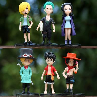 6 шт./комплект Аниме One Piece Фигурка Действия Луффи Новая Коллекционная Модель Украшения Кукла Детские Игрушки На Рождественский Подарок ПВХ Подвижная Сочлененная Масштаб 2