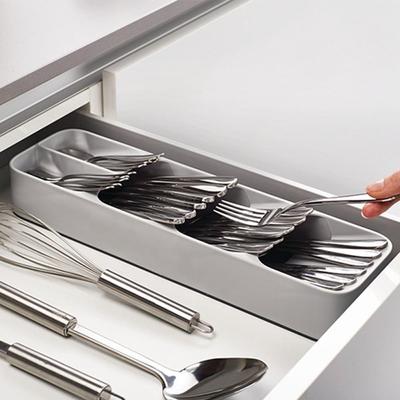 1 шт., ящик для хранения кухонной посуды, вилка, ложка, органайзер для столовых приборов, многослойный регулируемый ящик для столовых приборов, лоток для столовых приборов