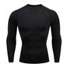 Мужская футболка для фитнеса с круглым вырезом и длинным рукавом, обтягивающие спортивные топы, быстросохнущие пуловеры для фитнеса, футболки, спортивная одежда