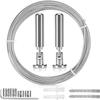Комплект карниза 5 м, Стальной трос для штор, Подвесной трос из нержавеющей стали для подвешивания фотографий, штор для душа, Шнур для штор