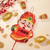 Festive Chinese God of Wealth Fridge Magnets Traditional New Year Fridge Stickers  Spring Festival