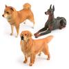 Simulation Dog Figurine PVC Cute Shiba-Inu Golden-Retriever Dobermann Realistic Solid Model Model Animal Figure Desktop Ornament