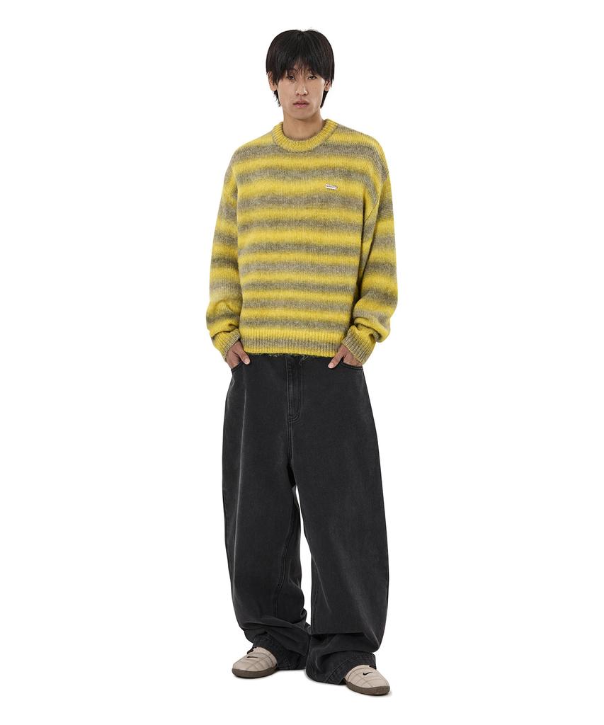 OHY Hairy Gradient Striped Knit - Yellow