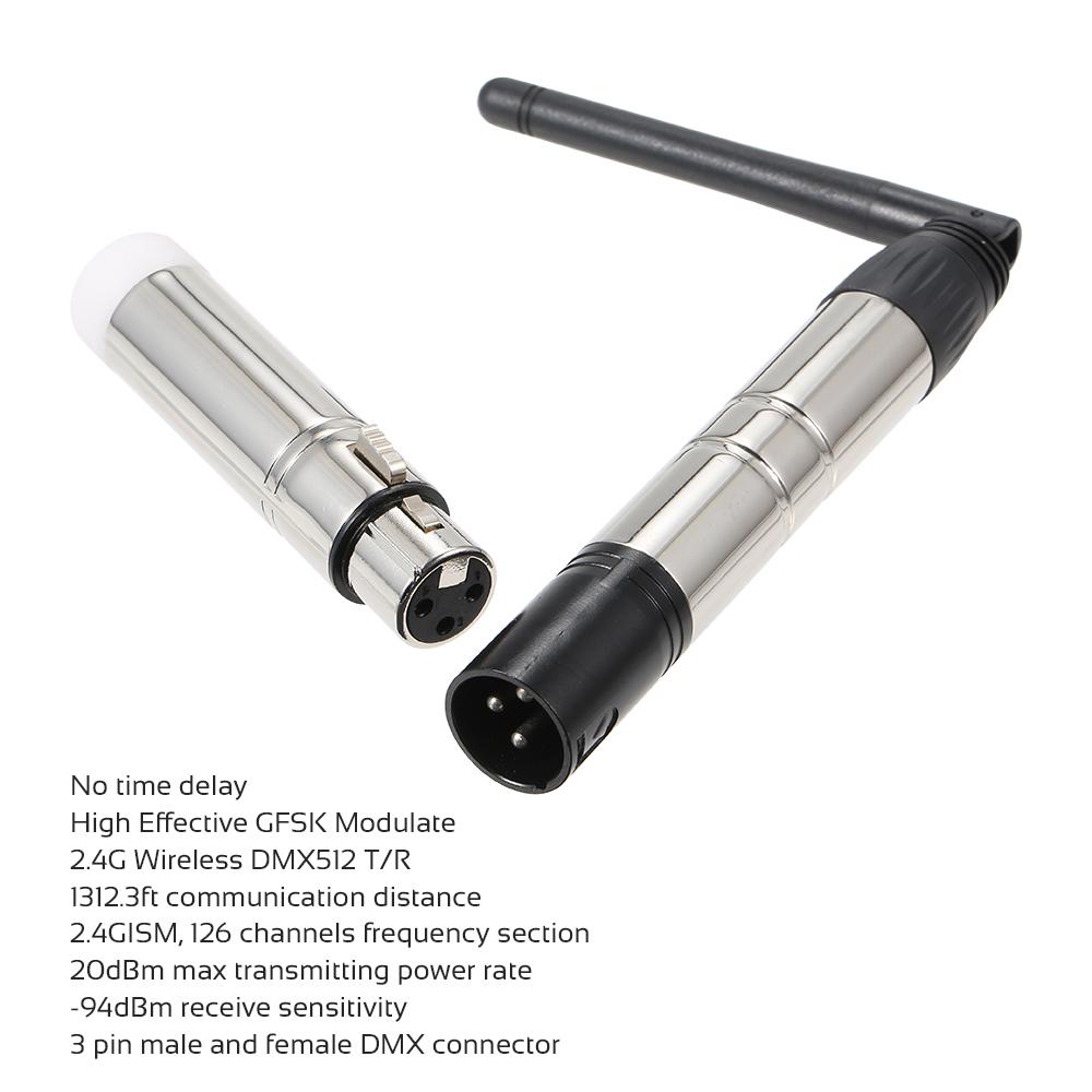 DMX512 4 шт. передатчик-приемник комплект портативный 2,4G ISM беспроводной для вечеринки DJ Show Club Disco KTV