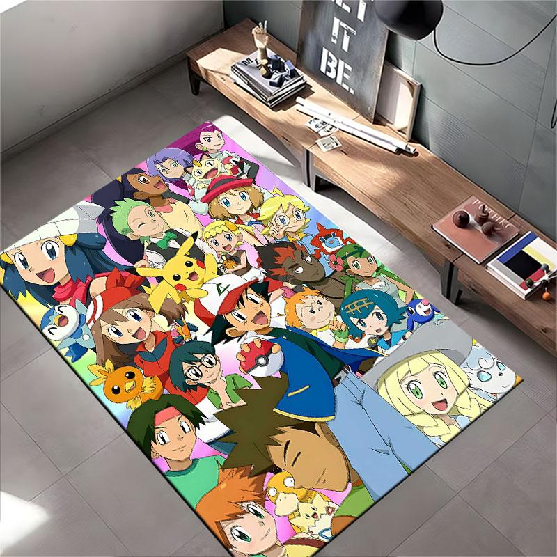 Colorful Anime Characters Carpet suitable as a non-slip mat for the living room or bedroom sofa
