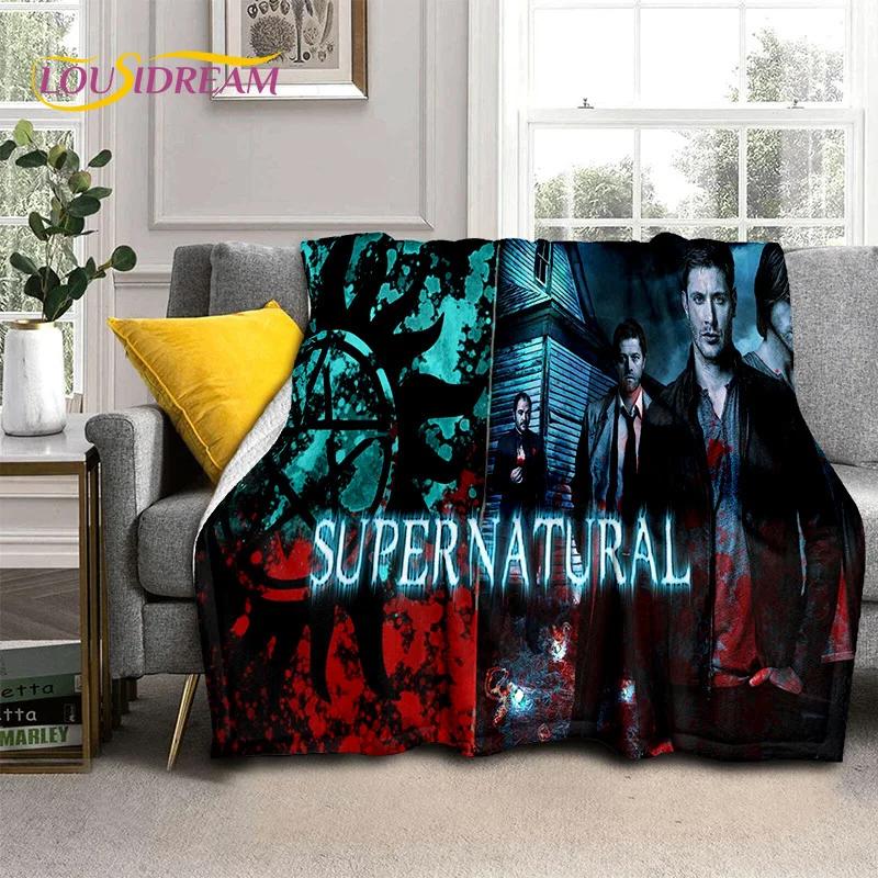 Сверхъестественное Сериал 3D Плед, Фланелевый Плед для Дома Спальни Кровати Дивана Гостиной Пикника Офиса Походов Отдыха Дневного Сна Подарок