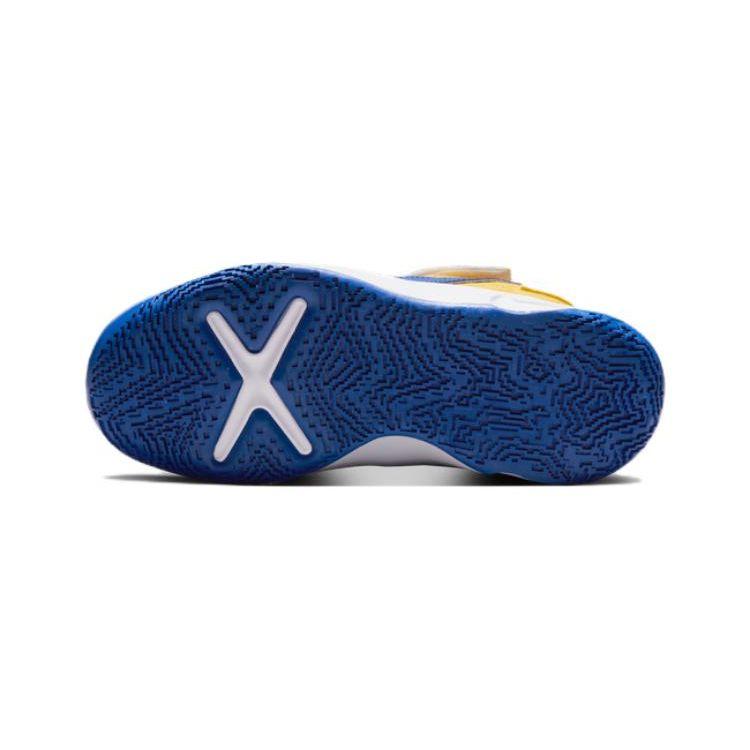 Nike Team Hustle D 10 FlyEase PS Белый Желтый Охра Королевский Синий DZ2761-141
