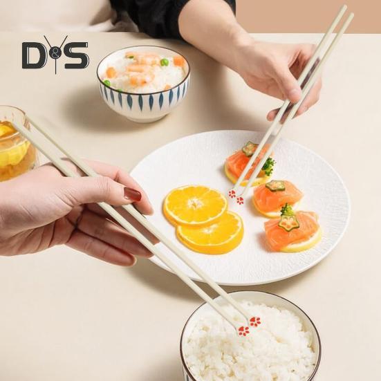 Милые палочки для еды с кошачьими лапками, нескользящие, кухонная утварь с дизайном отпечатков лап, многоразовая, для суши, лапши, уникальный подарок для любителей кошек и японской культуры