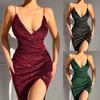Женское сексуальное однотонное платье-камильяре с ремешками для коктейльных вечеринок и клубных платьев