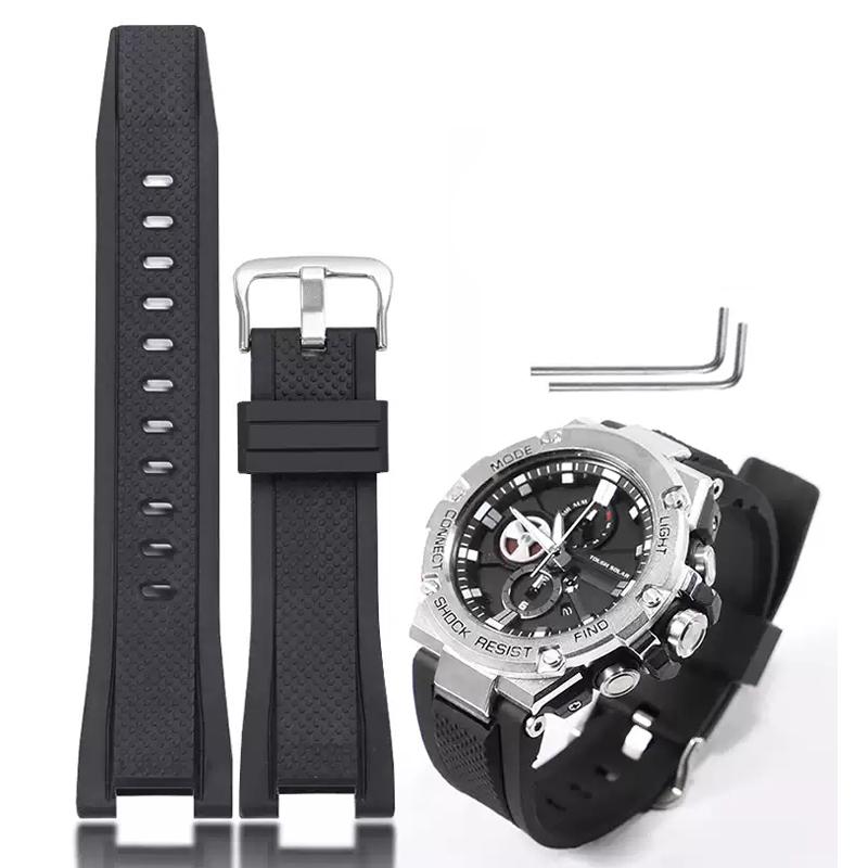Силиконовый ремешок для часов Casio G-Shock GST-W120L S130L S310 B100 GST-W100G Мужской резиновый браслет на запястье Серия GST 26*14мм