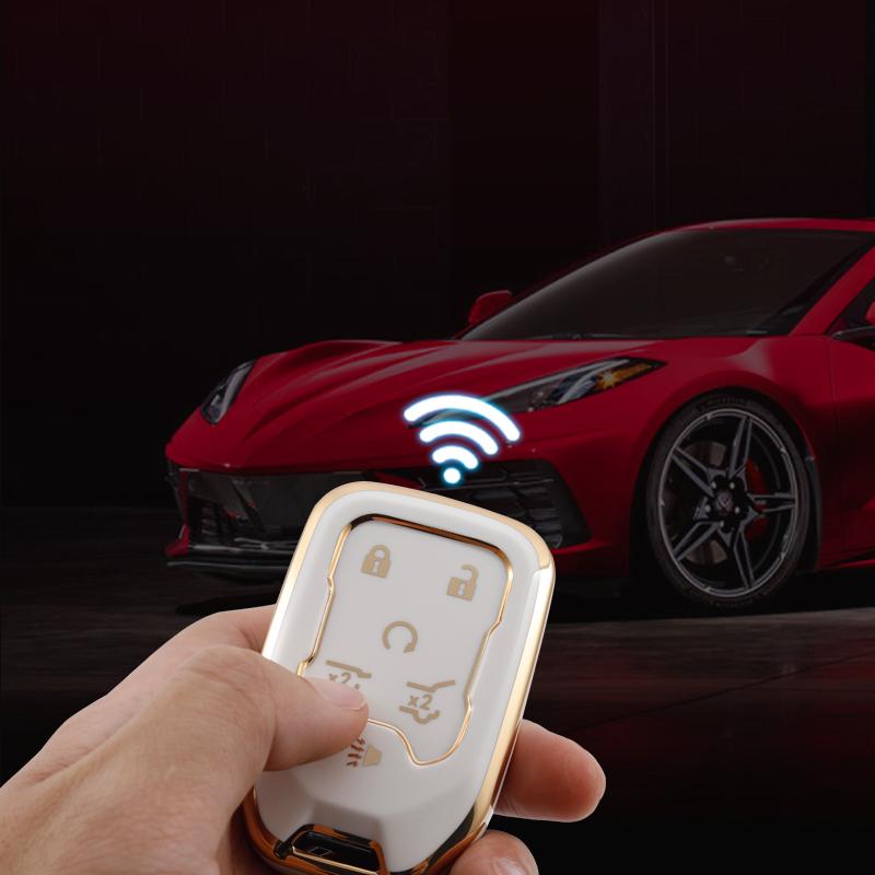 ТПУ автомобильный чехол для дистанционного ключа-держатель в виде ракушки для Chevrolet Suburban Tahoe GMC Yukon 6 кнопок аксессуары авто