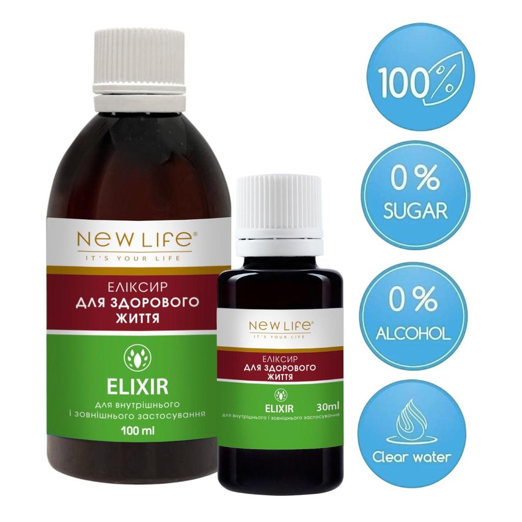Эликсир для Здоровой Жизни на Травах Диетическая Добавка New Life