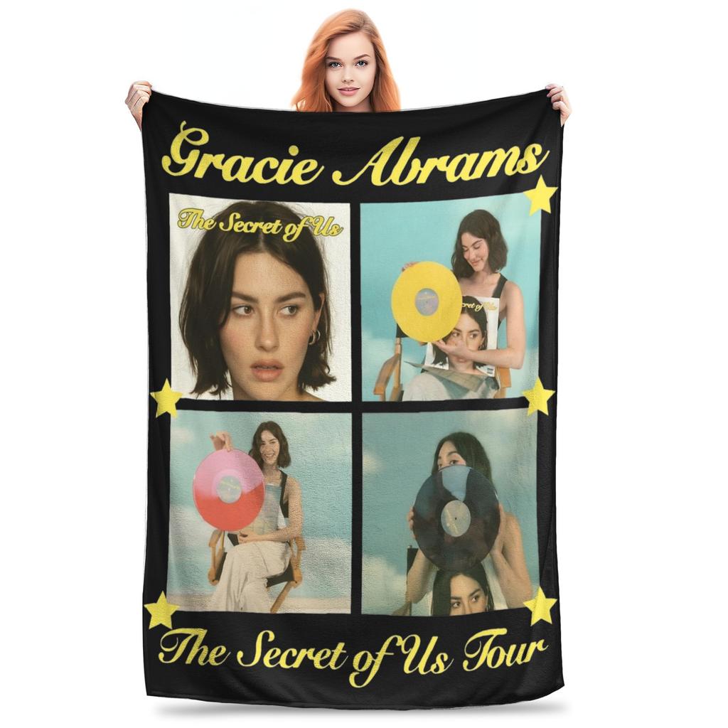Плед Gracie Abrams The Secret Of Us Разные размеры Мягкий и легкий плед для дивана и кровати