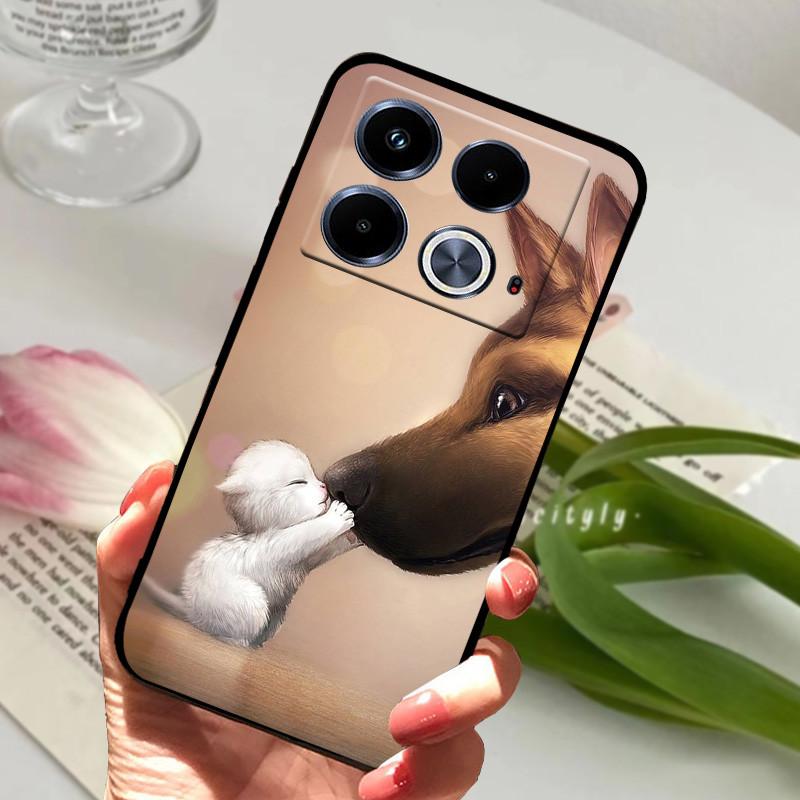 Чехол для Infinix Note 40 из мягкого силиконового ТПУ с рисунком животных, защитный чехол для Infinix Note 40 Pro 4G 5G 40 Pro Plus.