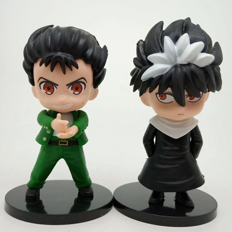 6 шт./Набор Аниме Фигурка YuYu Hakusho Юсуке Урамеши Курама Мимолетная Тень ПВХ Милый Q-версия Модель Детский Подарок Игрушки 9-11 см