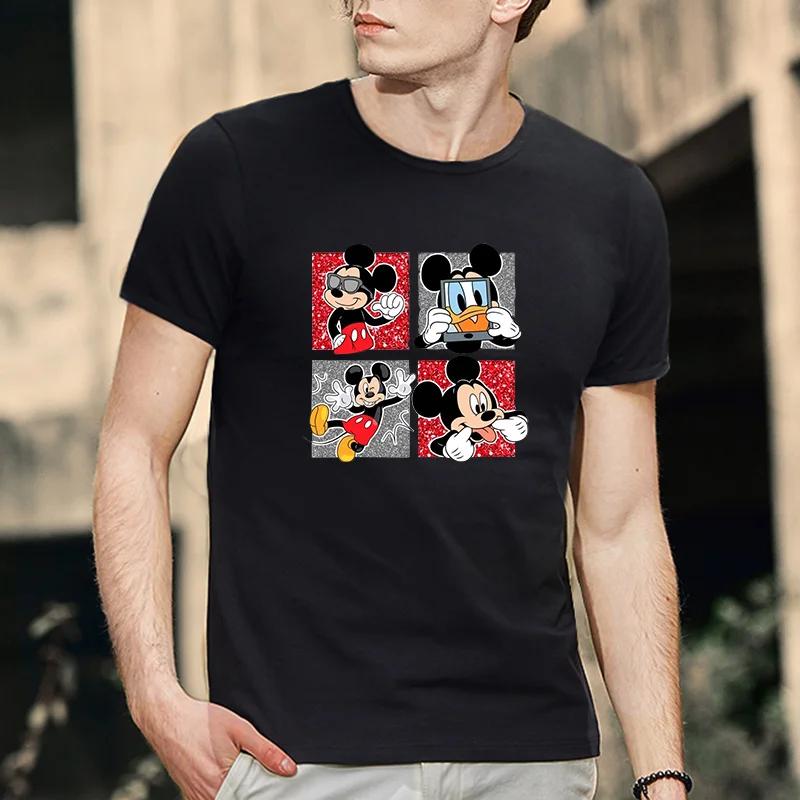 Mickey Minnie Mouse 100% Cotton T Shirt Streetwear Short Sleeve Tshirts UnisexSummer Clothing T-shirt Tees Tops