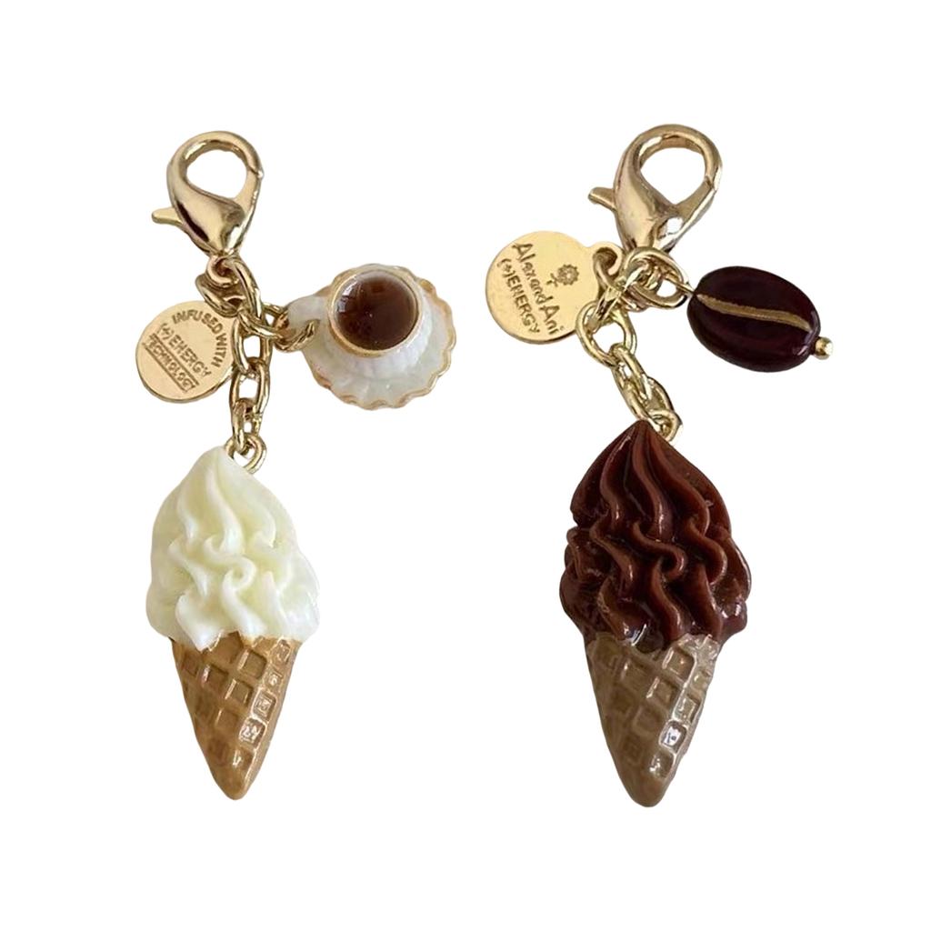 Стильный оригинальный брелок с пряжкой для мороженого, уникальные креативные дизайны, прочные сплавные смолы для украшения рюкзака