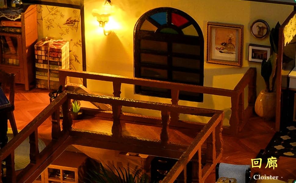 Sofiey Набор для кукольного домика DIY, Набор для рукоделия с миниатюрной мебелью с пылезащитным чехлом, TD47 [История времени]