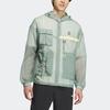 Adidas Neo City Escape Windbreaker With Patchwork Pockets And Long Sleeves Men Jackets Silver Gray Green IA6861
