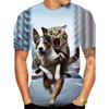 Модная мужская футболка с забавным животным принтом, 3D-принт кошки, свободный топ с коротким рукавом, повседневный стиль с круглым вырезом