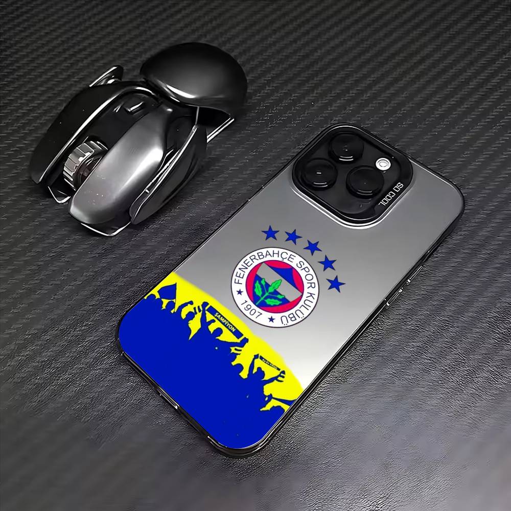 1pc T-Turkey F-Fenerbahce-E Phone Case For iPhone17,16,15,14,13,12,11 Plus,Pro Max Colored Silver Plated Inside Cover
