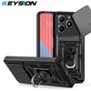 KEYSION Противоударный защитный чехол для Realme C61 C63 4G Slide Camera Защитное кольцо Подставка для телефона Чехол для OPPO Realme Narzo N63