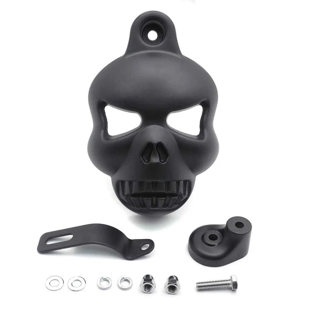 Накладка на клаксон в виде черепа для мотоцикла Harley Davidson Sportster Softail Big Twins V-Rods Stock Cowbell 1992-2020 Дополнительный аксессуар