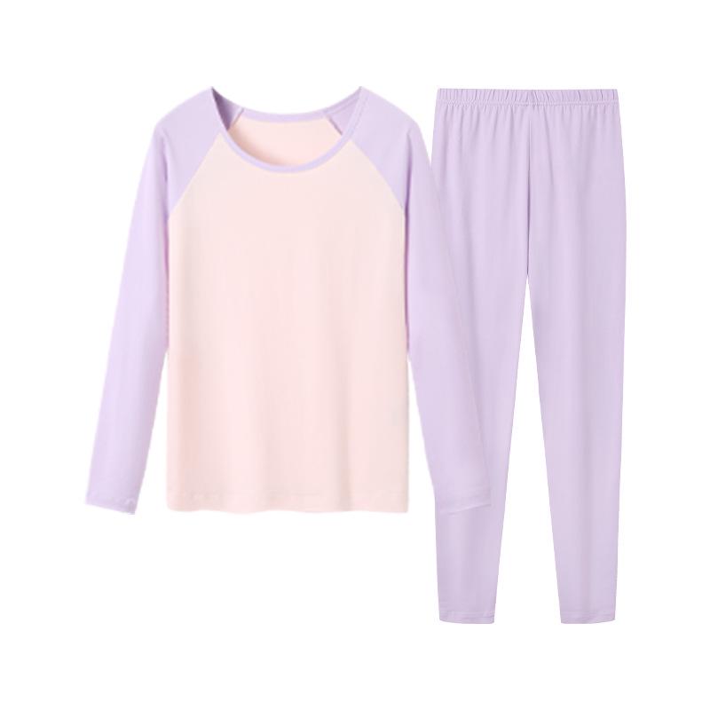 Teen Slim Fit Cotton Thermal Set - Spring/Fall Lightweight Lycra Elastic Long Johns