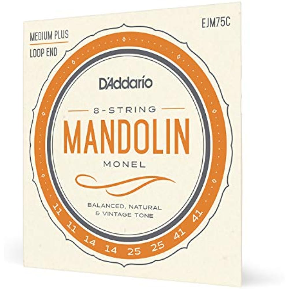 D'Addario Daddario Струны для мандолины Обмотка Monel Средние Плюс .011-.041 EJM75C [Официальный国内]