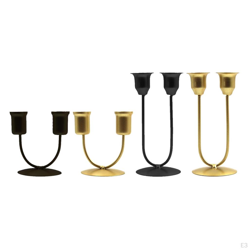 Подсвечник для столбовых свечей Декоративные подставки 2-х точечный железный орнаментный подсвечник