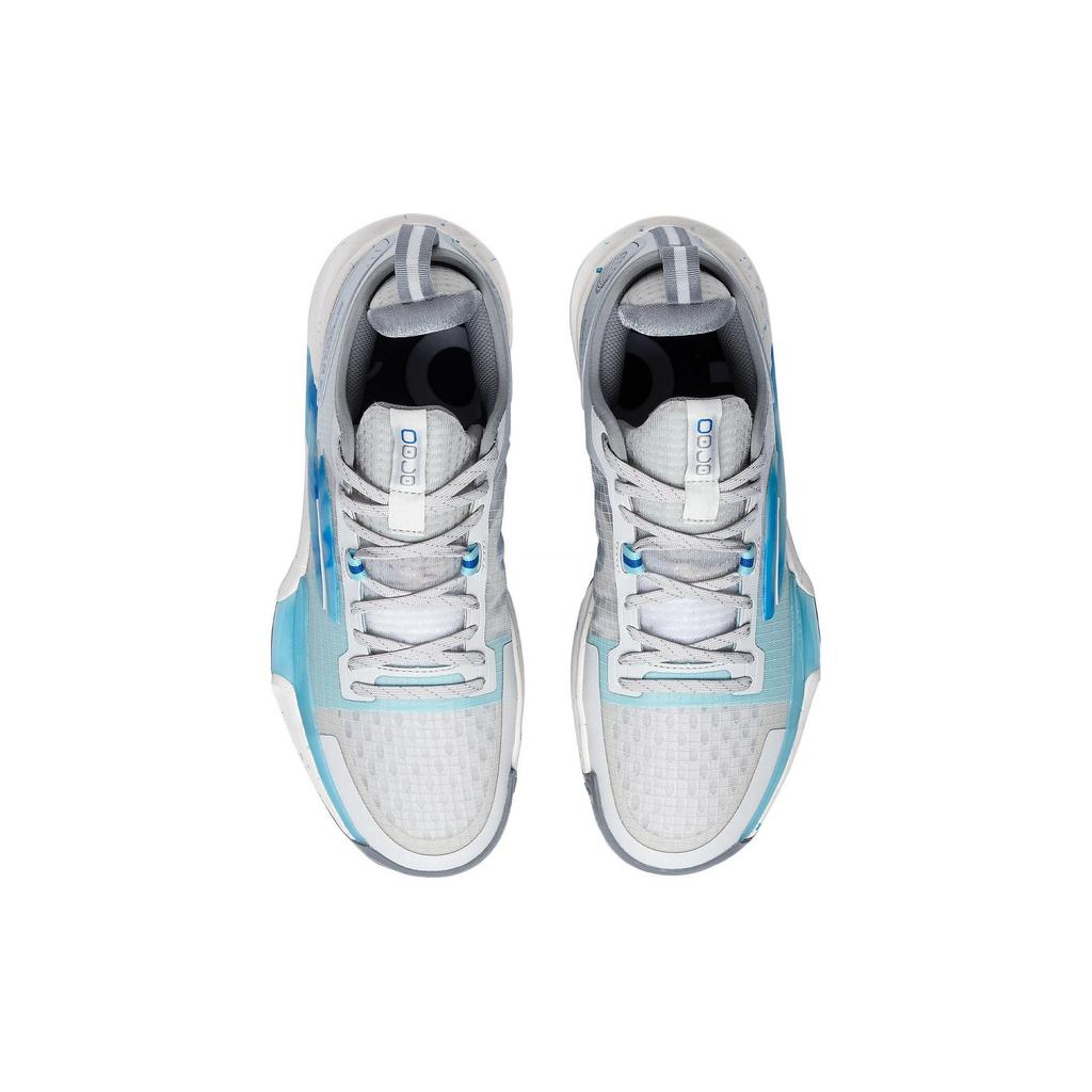 Баскетбольные кроссовки Li Ning Flash 9 Premium PRM с противоскользящим покрытием, прочные, низкие, мужские, серо-синие, ABAT023-3
